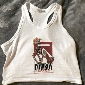 Country crop top Medium cowboy killer never worn ended up being to small on me